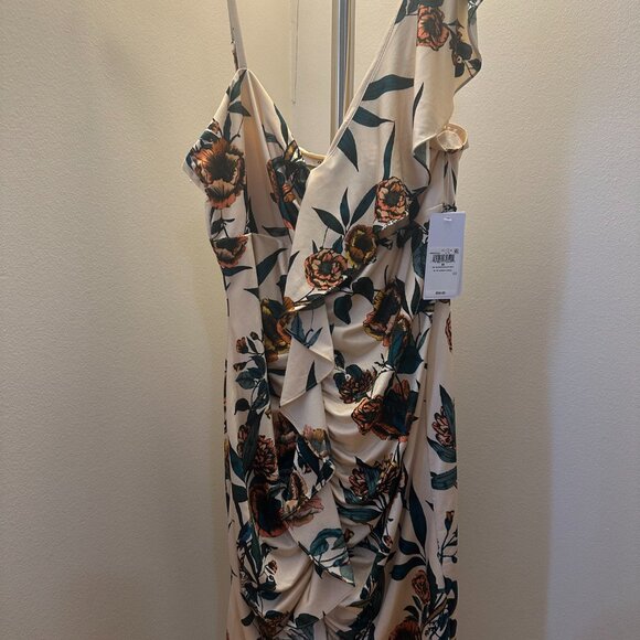 Guess Cream Floral Print Dress, Medium - Picture 4 of 5